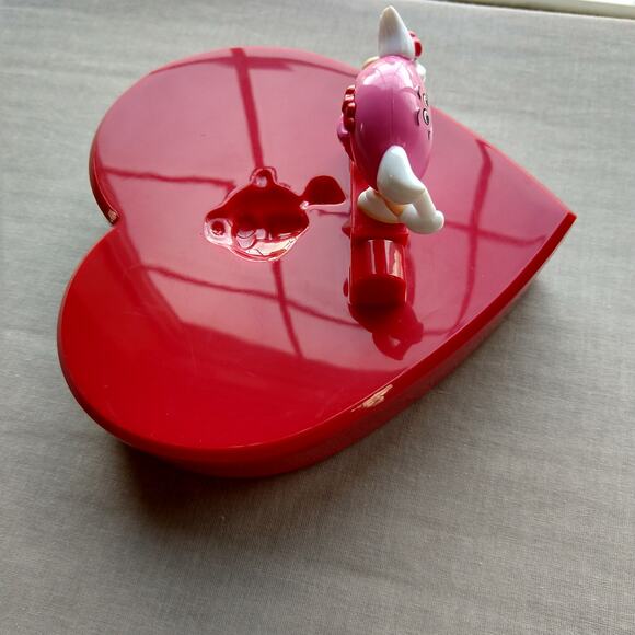 VTG 1991 M&M's Heart Shaped Box red pink cupid valentine's day music Mars, Inc - Picture 7 of 15